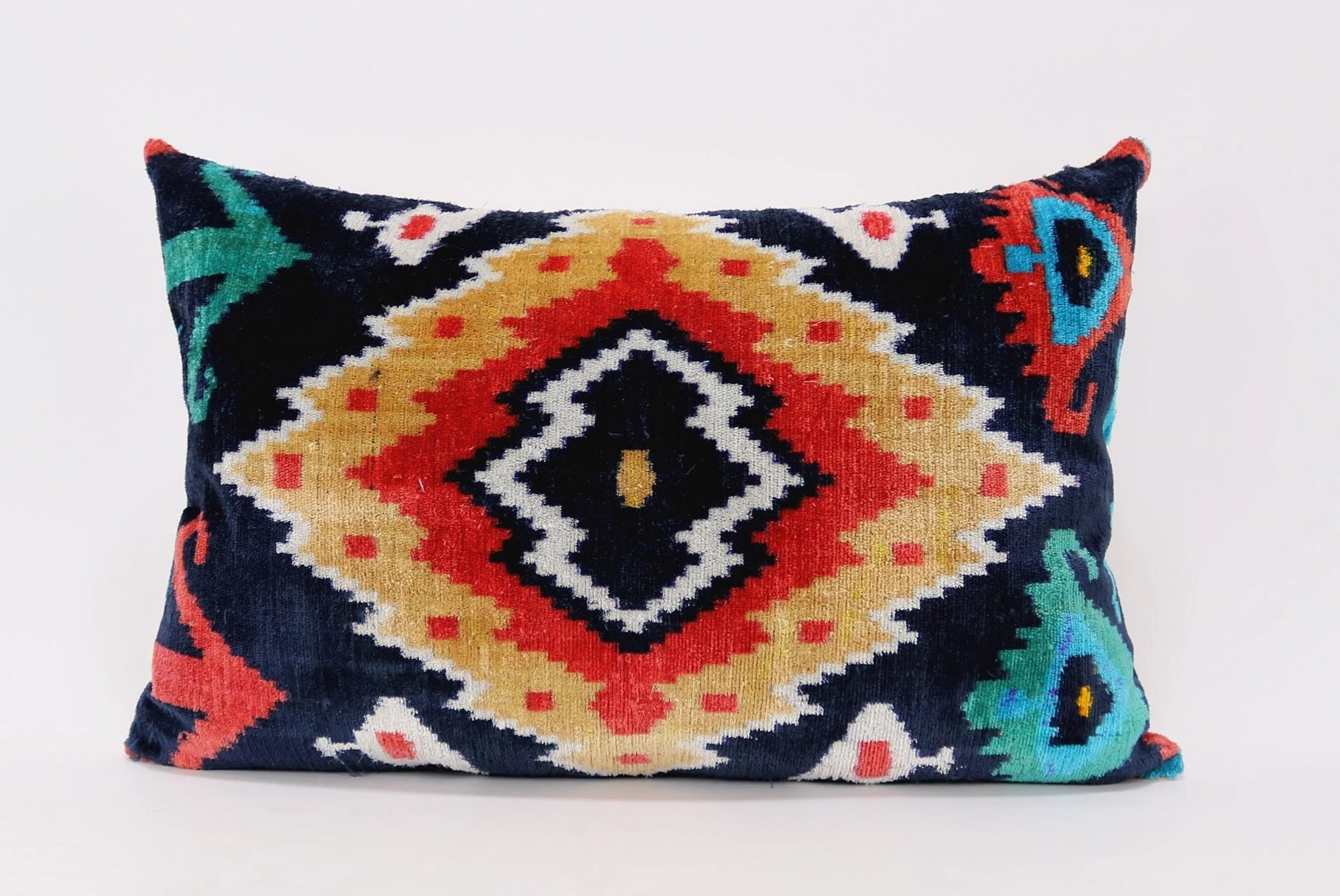 Velvet ikat pillow, Velvet Ikat cushion, Pillow cover, Decorative pillow, Handmade pillow, Throw pillow, Velvet pillow, Home Decor Cushion