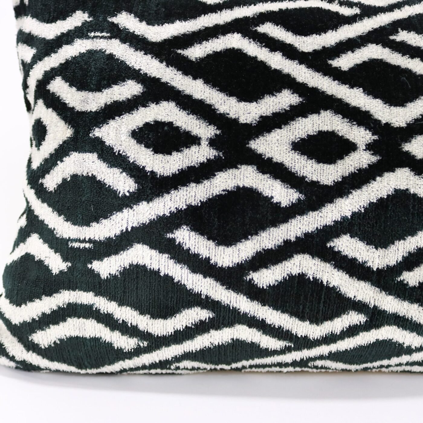 Black and white Velvet ikat pillow, Velvet cushion, Decorative pillow, Handmade pillow, Throw pillow, Velvet pillow, Home Decor Cushion