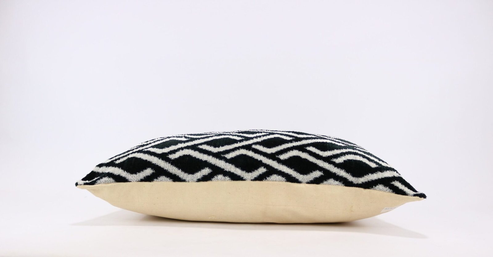Black and white Velvet ikat pillow, Velvet cushion, Decorative pillow, Handmade pillow, Throw pillow, Velvet pillow, Home Decor Cushion