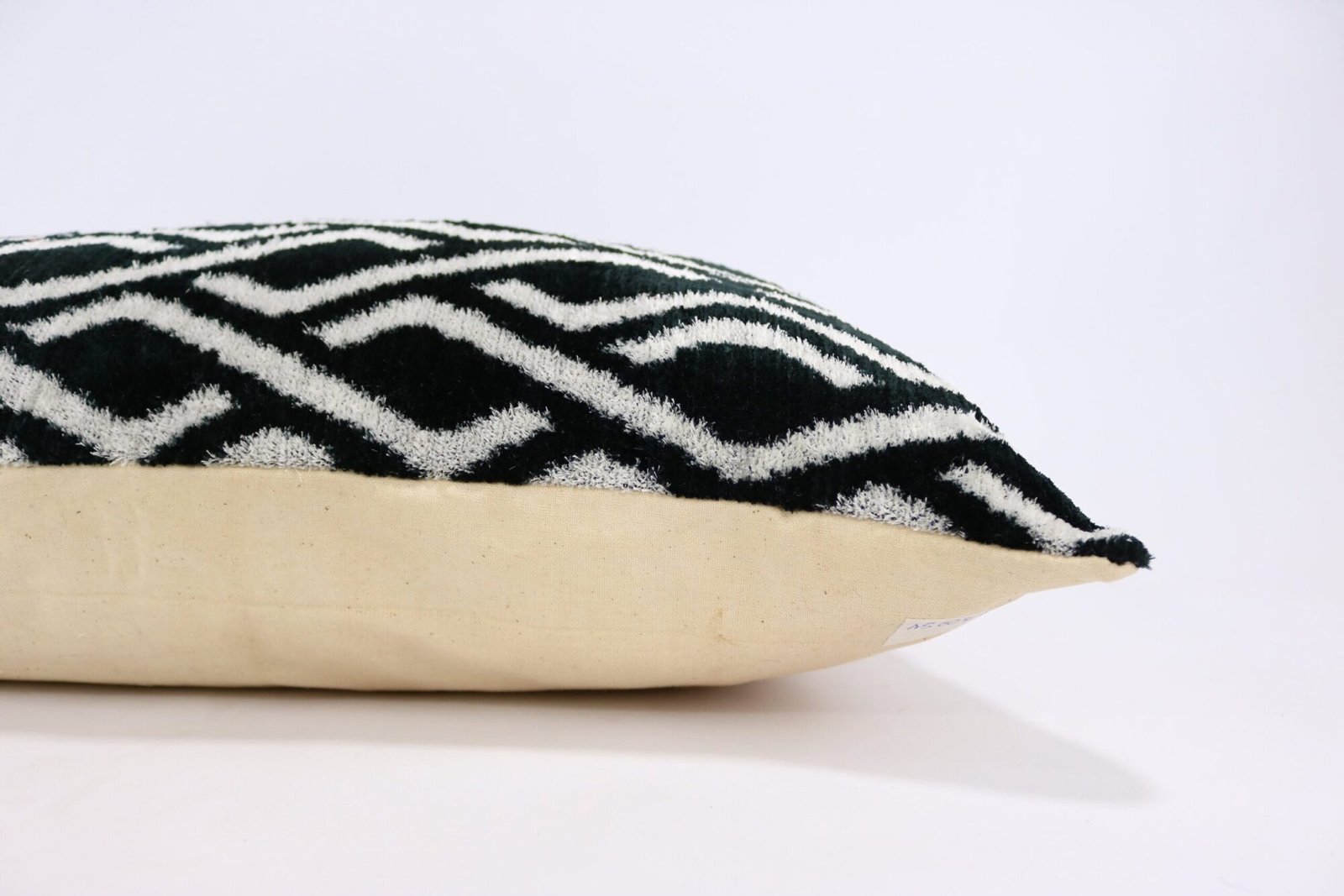 Black and white Velvet ikat pillow, Velvet cushion, Decorative pillow, Handmade pillow, Throw pillow, Velvet pillow, Home Decor Cushion