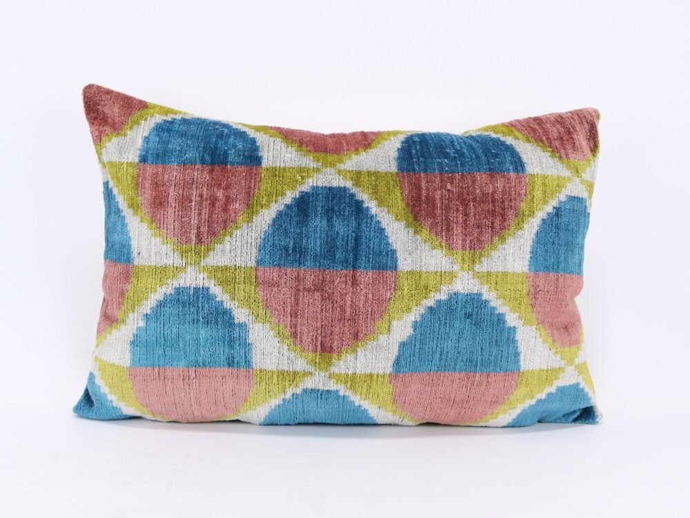 il_fullxfull.3862573959_ftjd Velvet ikat pillow, Velvet Ikat cushion, Pillow cover, Decorative pillow, Handmade pillow, Throw pillow, Velvet pillow, Home Decor Cushion