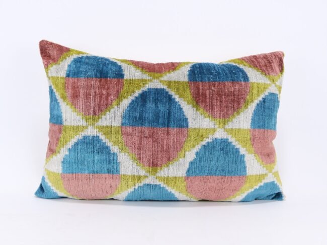Velvet ikat pillow, Velvet Ikat cushion, Pillow cover, Decorative pillow, Handmade pillow, Throw pillow, Velvet pillow, Home Decor Cushion