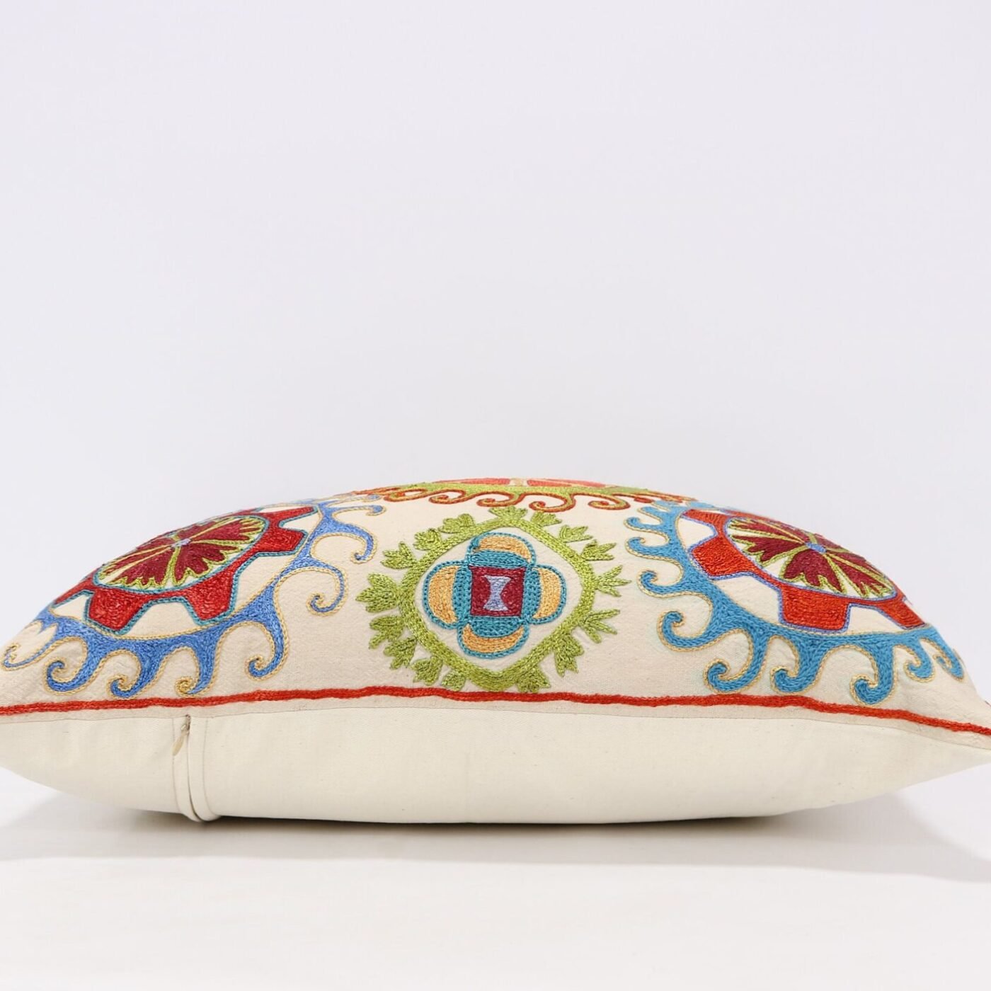 Lumbar Suzani Boho Pillow Uzbek Silk Embroidery, Suzani Throw Pillow, Suzani Cushion Cover, Suzani Pillow Cover,Decorotive pillow, Best Sale