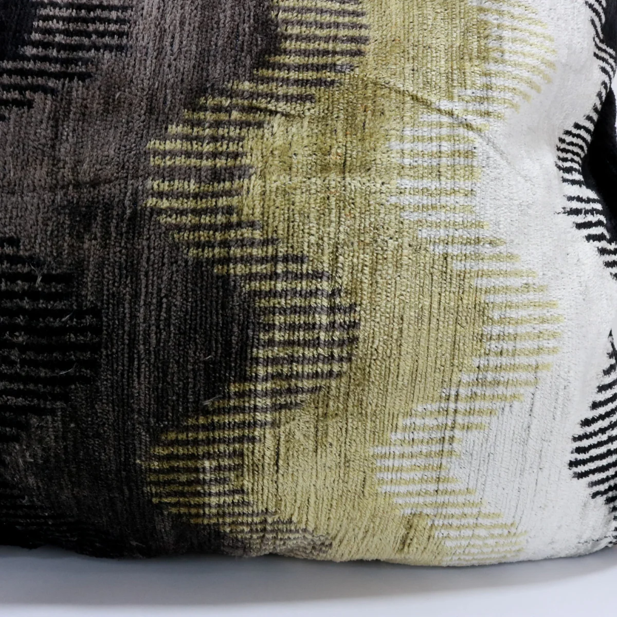 Organic silk velvet pillow, Ikat cushion, Accent decorative pillow, Velvet ikat pillow, Throw pillow, Ikat pillow case, Home decor pillow