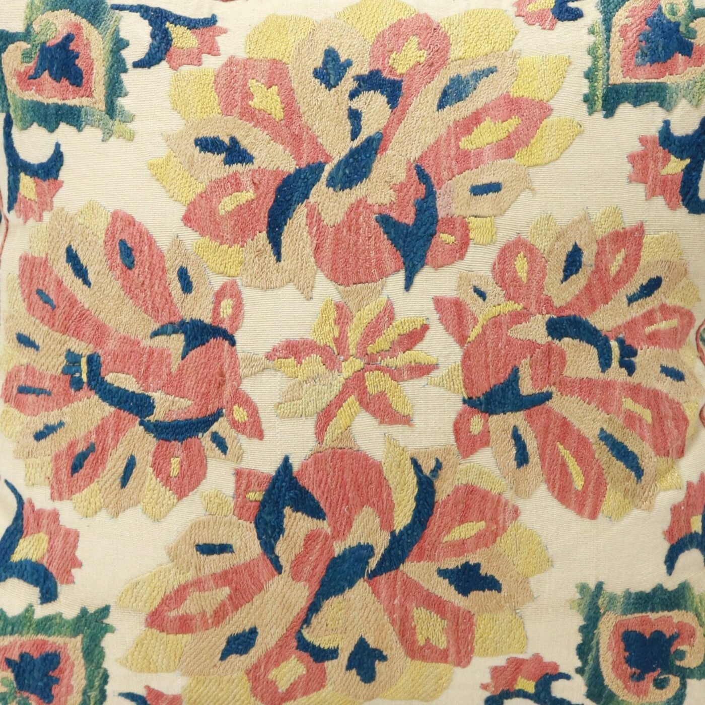 Suzani Pillow, Suzani Cushion, Red Suzani Decorative Pillow Cover, Square Eurosham Pillow Cover, Accent Pillow, Throw Pillow, Pillow Cover