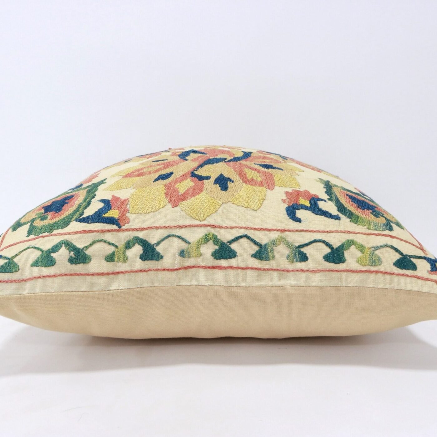 Suzani Pillow, Suzani Cushion, Red Suzani Decorative Pillow Cover, Square Eurosham Pillow Cover, Accent Pillow, Throw Pillow, Pillow Cover