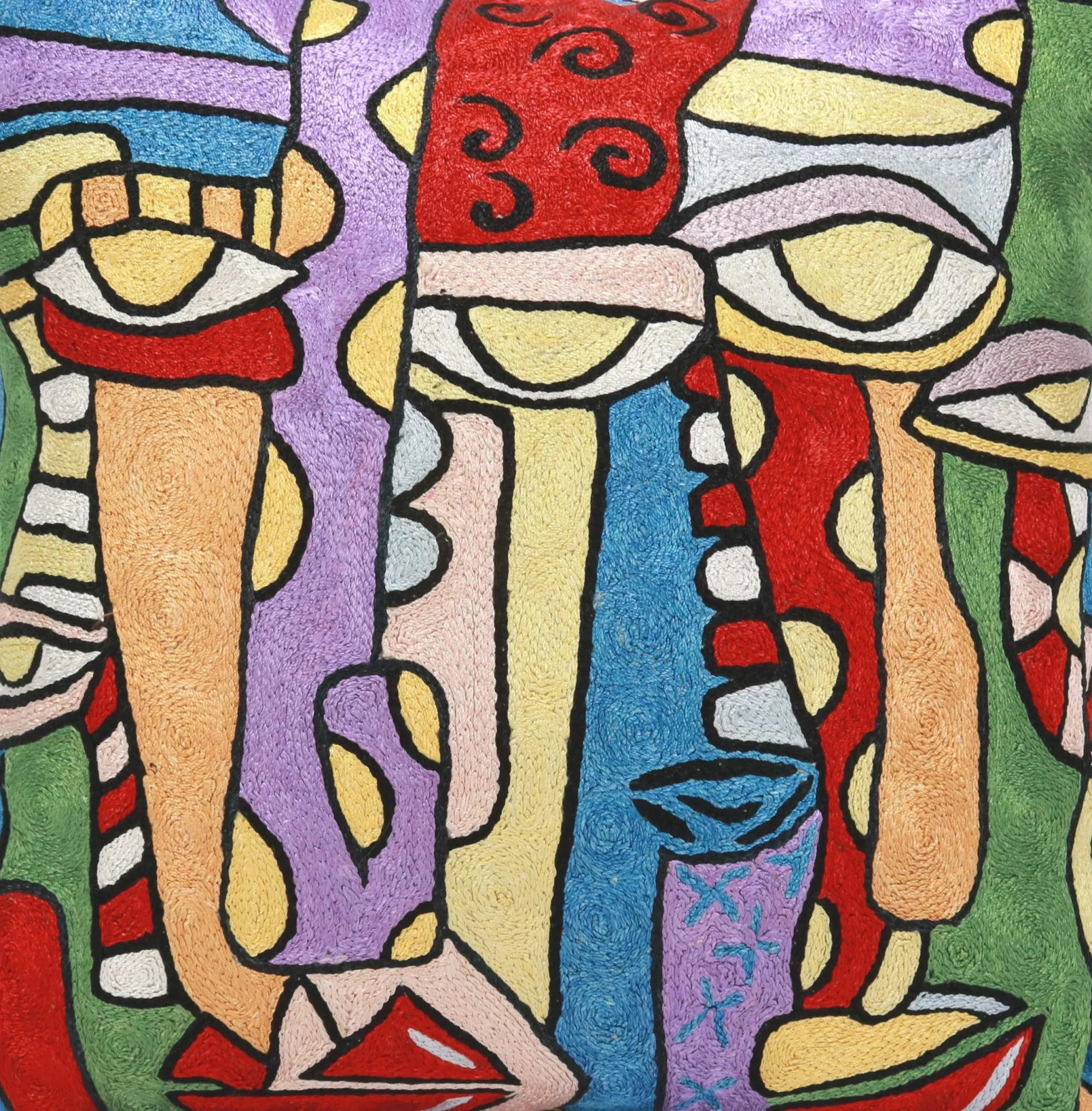 Picasso pillow cover, Picasso pillowcase, Picasso cushion, Hand made embroidery pillow cover, Decorative cushion cover