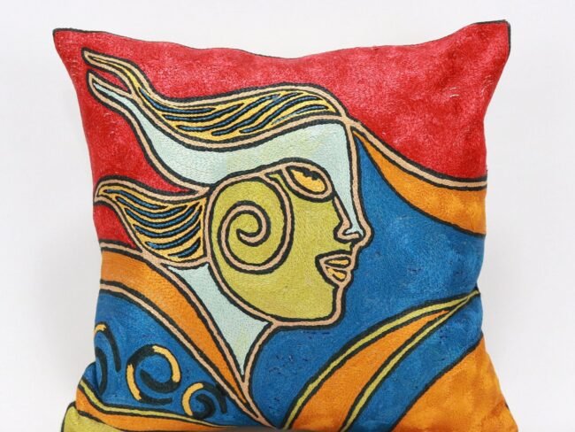Picasso pillow cover, Picasso pillowcase, Picasso cushion, Hand made embroidery pillow cover, Decorative cushion cover