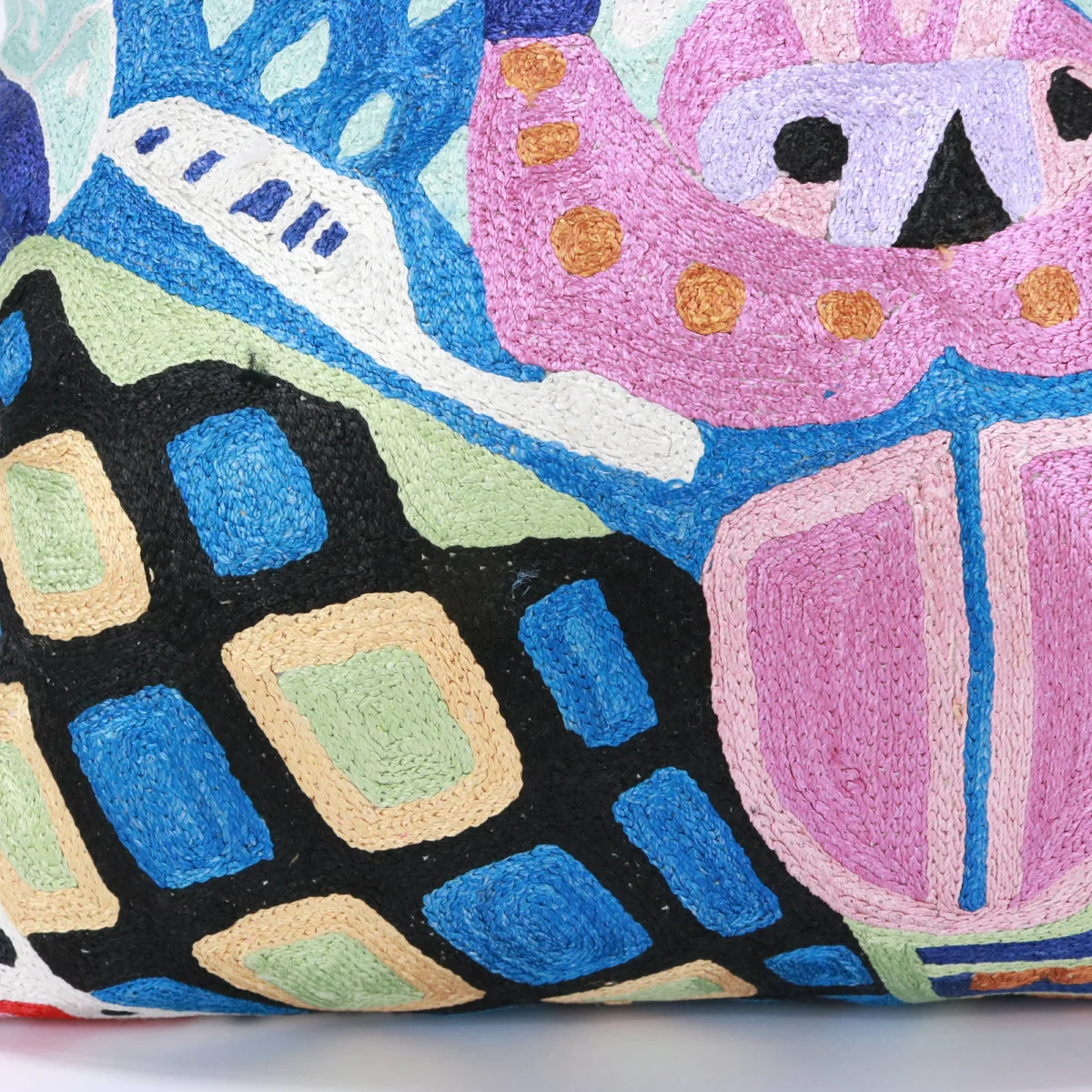 Picasso pillow cover, Picasso pillowcase, Picasso cushion, Hand made embroidery pillow cover, Decorative cushion cover