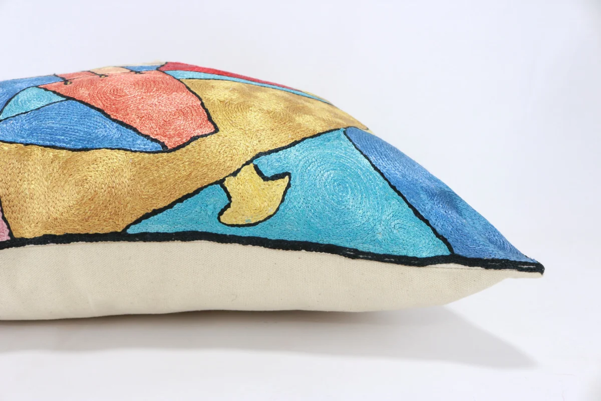 Picasso pillow cover, Picasso pillowcase, Picasso cushion, Hand made embroidery pillow cover, Decorative cushion cover