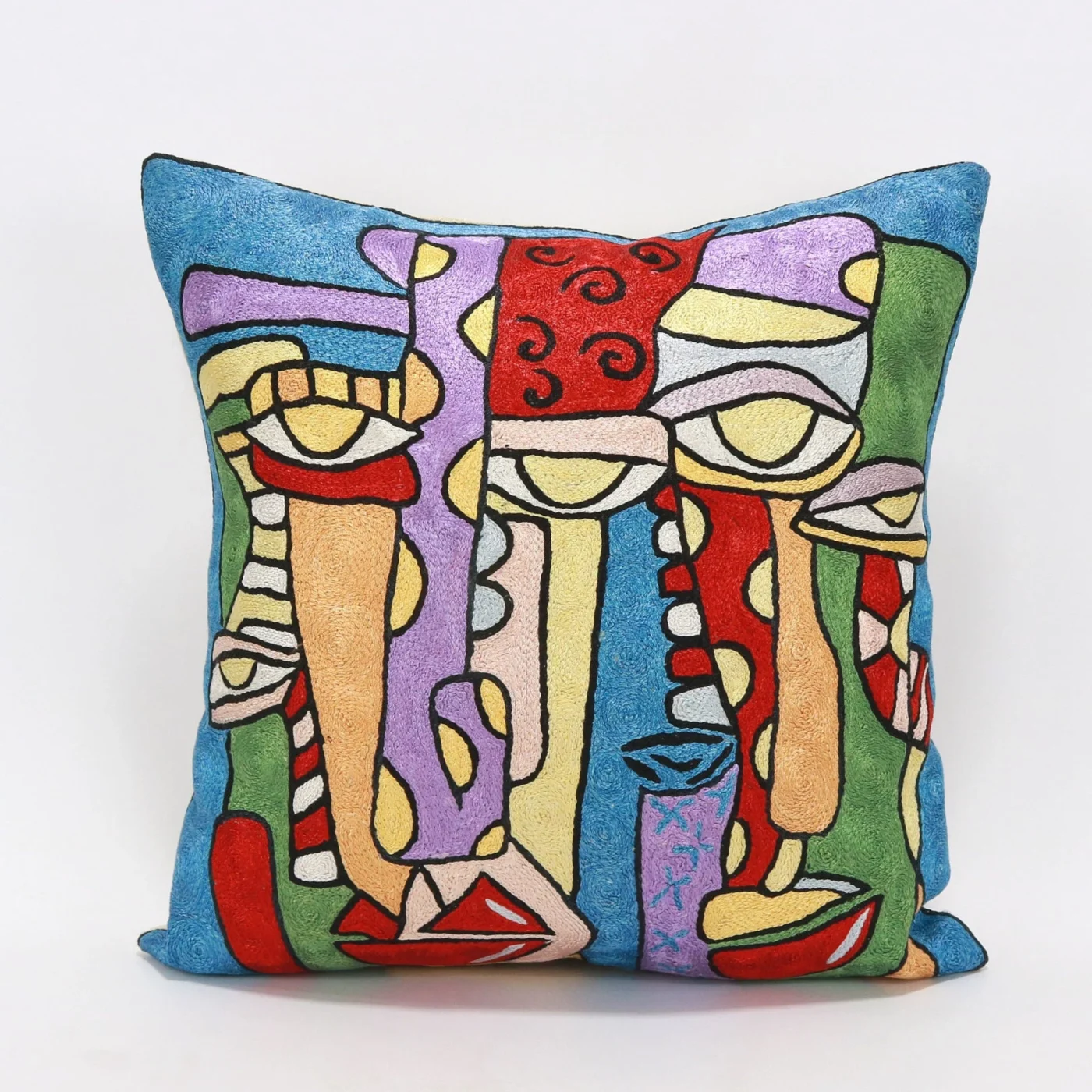 Picasso pillow cover, Picasso pillowcase, Picasso cushion, Hand made embroidery pillow cover, Decorative cushion cover