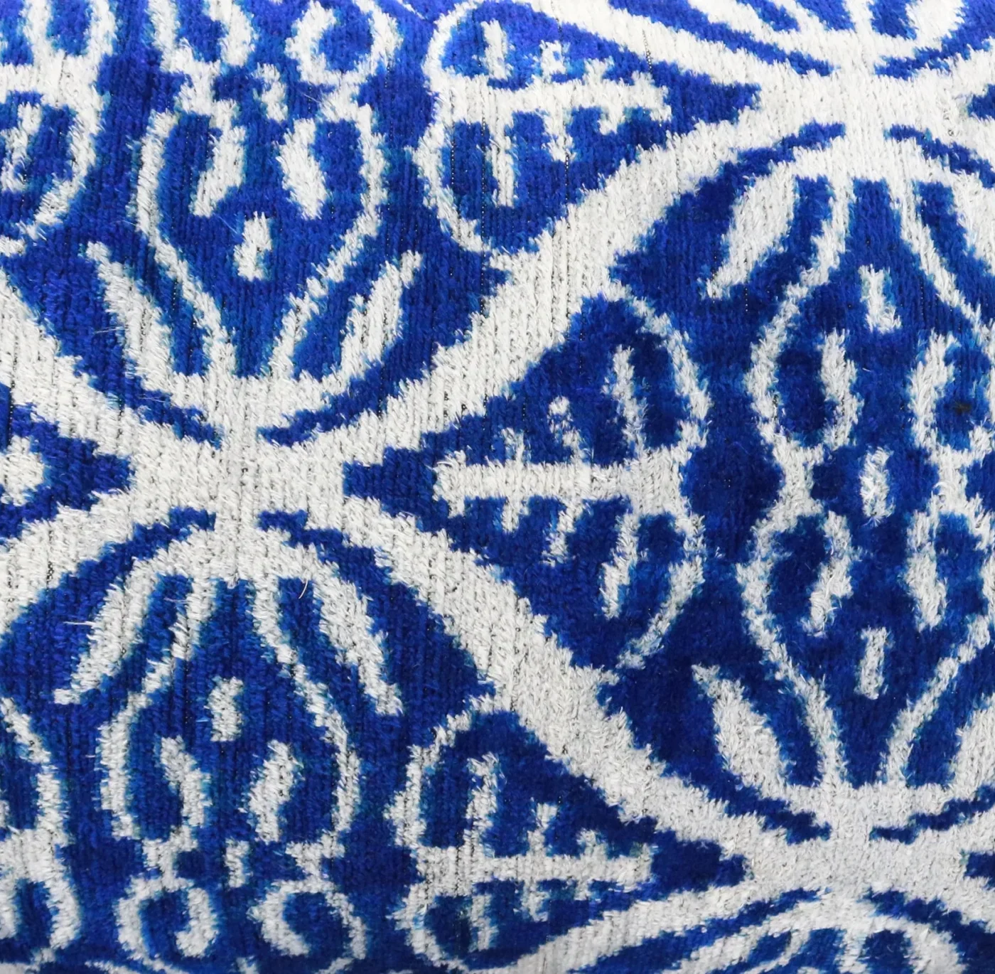 Blue Velvet ikat pillow, Velvet Ikat cushion, Decorative pillow, Handmade pillow, Throw pillow, Boho Velvet pillow, Home interior pillow