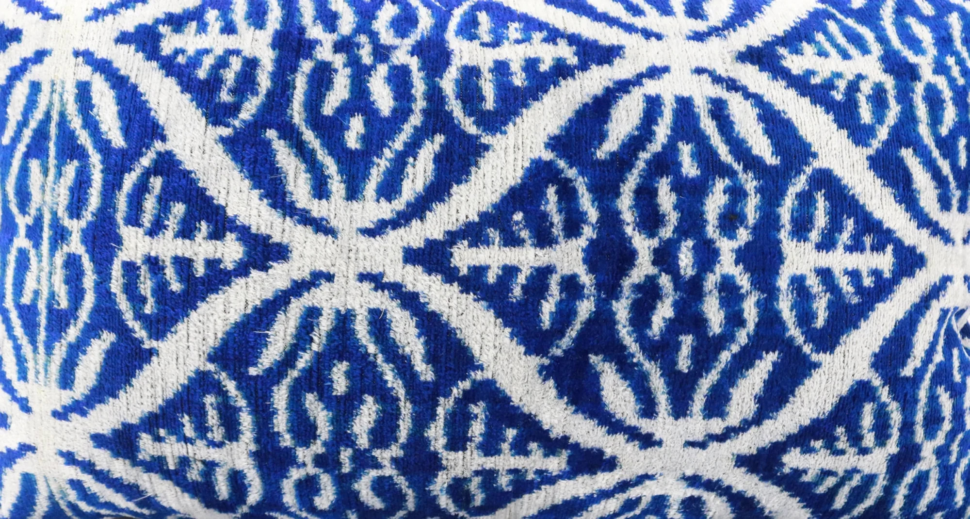 Blue Velvet ikat pillow, Velvet Ikat cushion, Decorative pillow, Handmade pillow, Throw pillow, Boho Velvet pillow, Home interior pillow