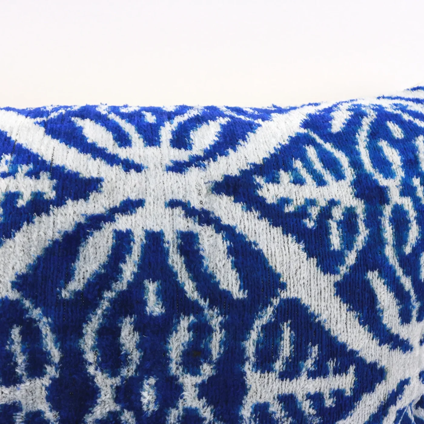 Blue Velvet ikat pillow, Velvet Ikat cushion, Decorative pillow, Handmade pillow, Throw pillow, Boho Velvet pillow, Home interior pillow