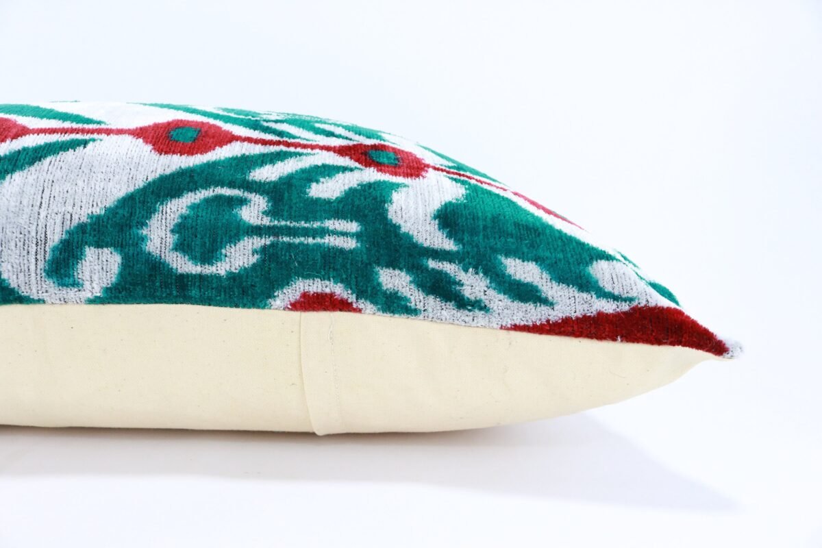 Silk Velvet ikat pillow, Velvet Ikat cushion, Decorative pillow, Handmade pillow, Throw pillow, Boho Velvet pillow, Home interior pillow