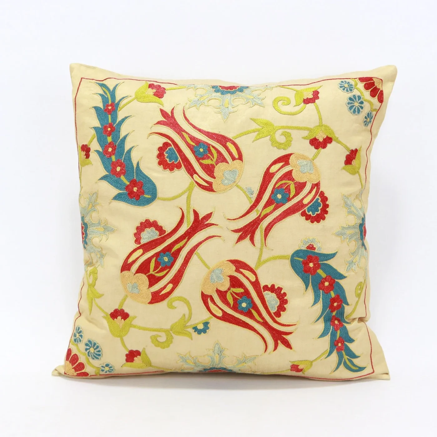 Suzani Pillow Uzbek hand embroidery Suzani Throw Pillow, Suzani Cushion Cover Suzani Pillow Cover Hand Embroidery Pillow Best Sale