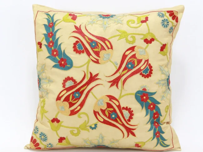 Suzani Pillow Uzbek hand embroidery Suzani Throw Pillow, Suzani Cushion Cover Suzani Pillow Cover Hand Embroidery Pillow Best Sale