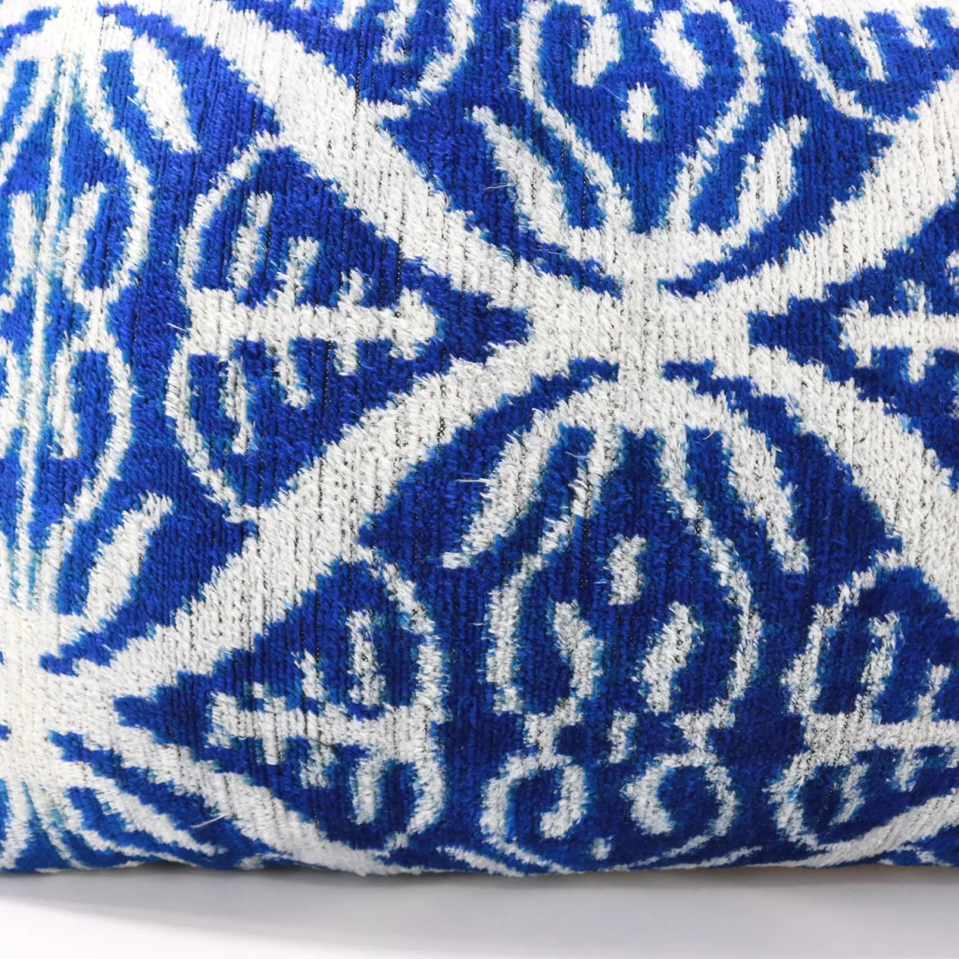 Blue Velvet ikat pillow, Velvet Ikat cushion, Decorative pillow, Handmade pillow, Throw pillow, Boho Velvet pillow, Home interior pillow