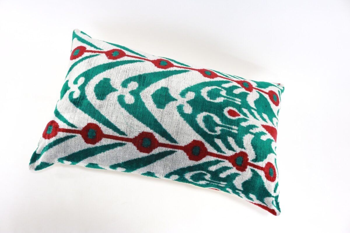 Silk Velvet ikat pillow, Velvet Ikat cushion, Decorative pillow, Handmade pillow, Throw pillow, Boho Velvet pillow, Home interior pillow