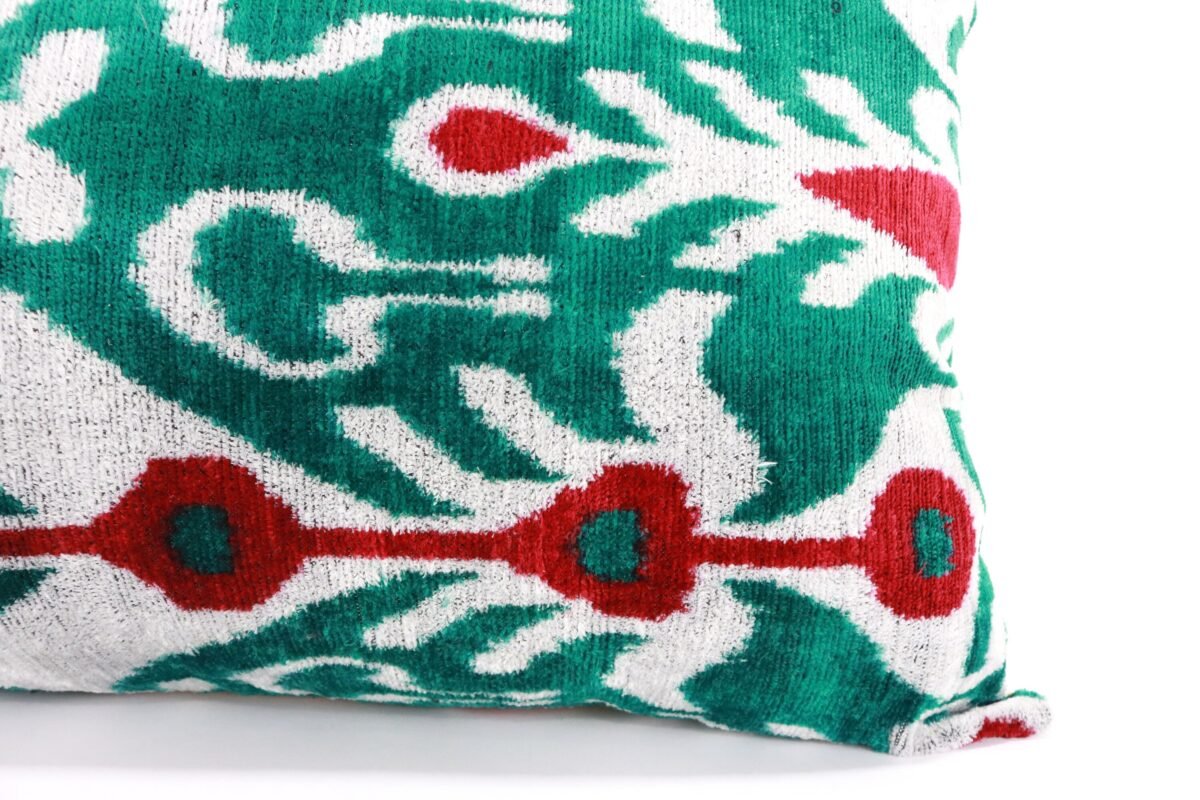 Silk Velvet ikat pillow, Velvet Ikat cushion, Decorative pillow, Handmade pillow, Throw pillow, Boho Velvet pillow, Home interior pillow