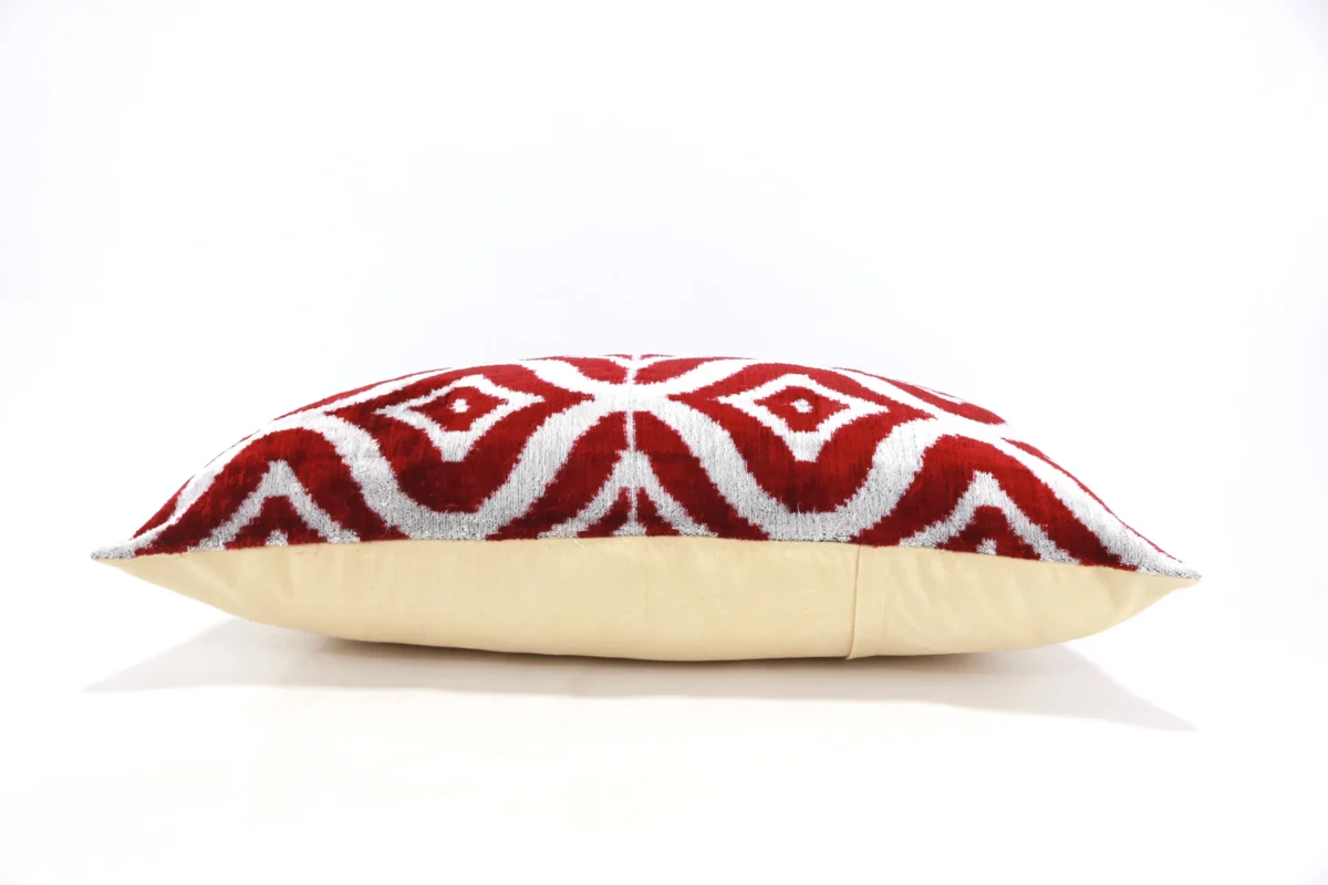 Silk Velvet ikat pillow, Velvet Ikat cushion, Decorative pillow, Handmade pillow, Throw pillow, Boho Velvet pillow, Home interior pillow