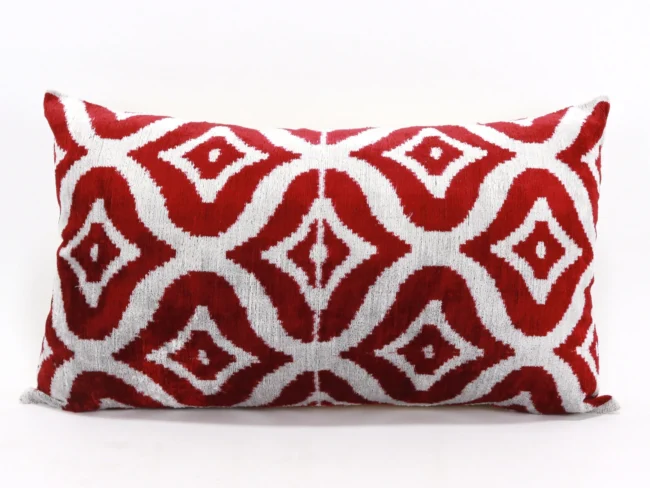 Silk Velvet ikat pillow, Velvet Ikat cushion, Decorative pillow, Handmade pillow, Throw pillow, Boho Velvet pillow, Home interior pillow