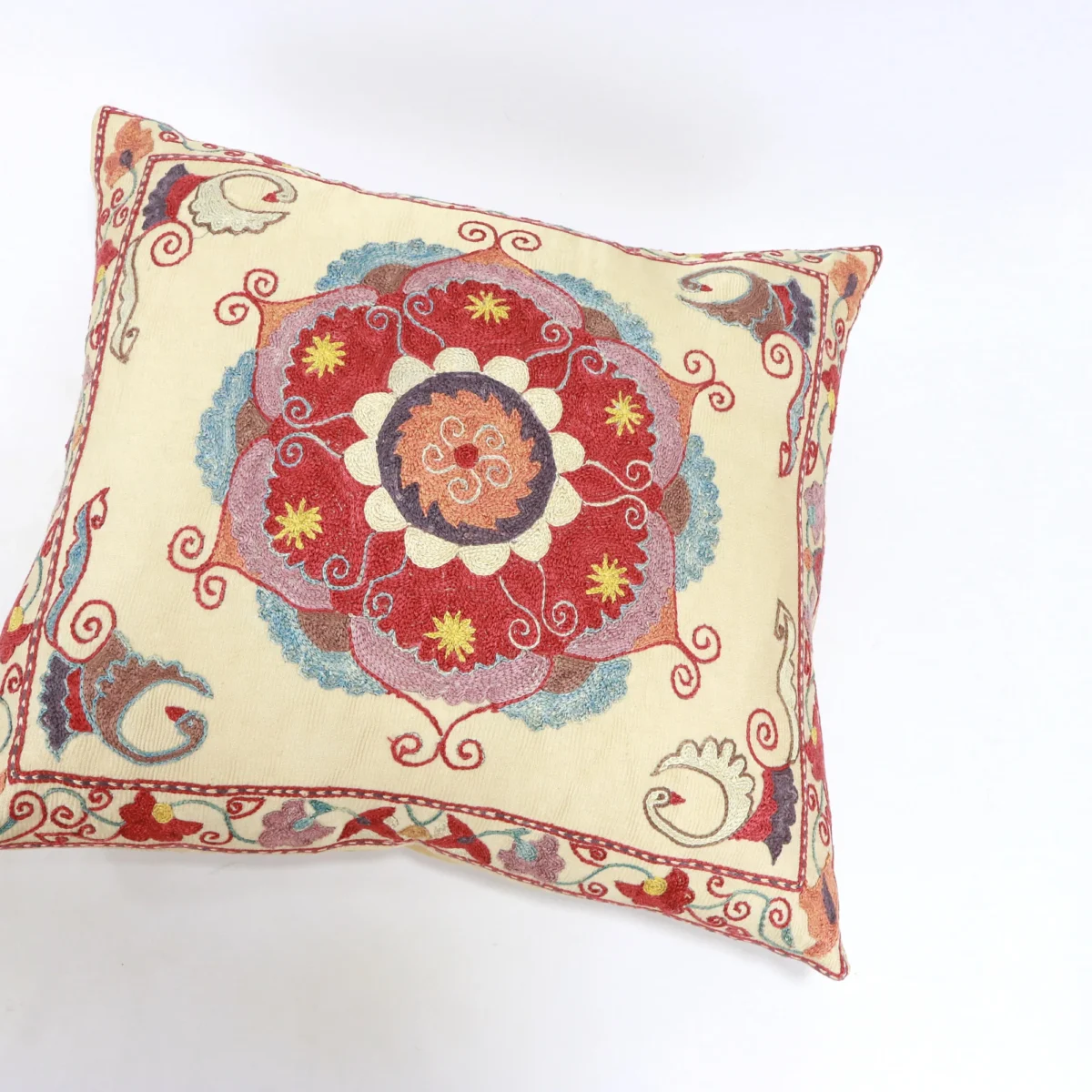 Suzani Pillow Uzbek Embroidery,Suzani 16 x 16 Throw Pillow, Suzani Cushion Cover,Suzani Pillow Cover,Hand Embroidery Suzani Pillow,Best Sale