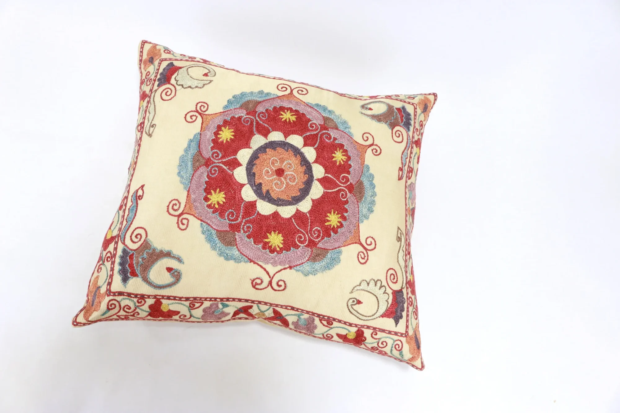 Suzani Pillow Uzbek Embroidery,Suzani 16 x 16 Throw Pillow, Suzani Cushion Cover,Suzani Pillow Cover,Hand Embroidery Suzani Pillow,Best Sale