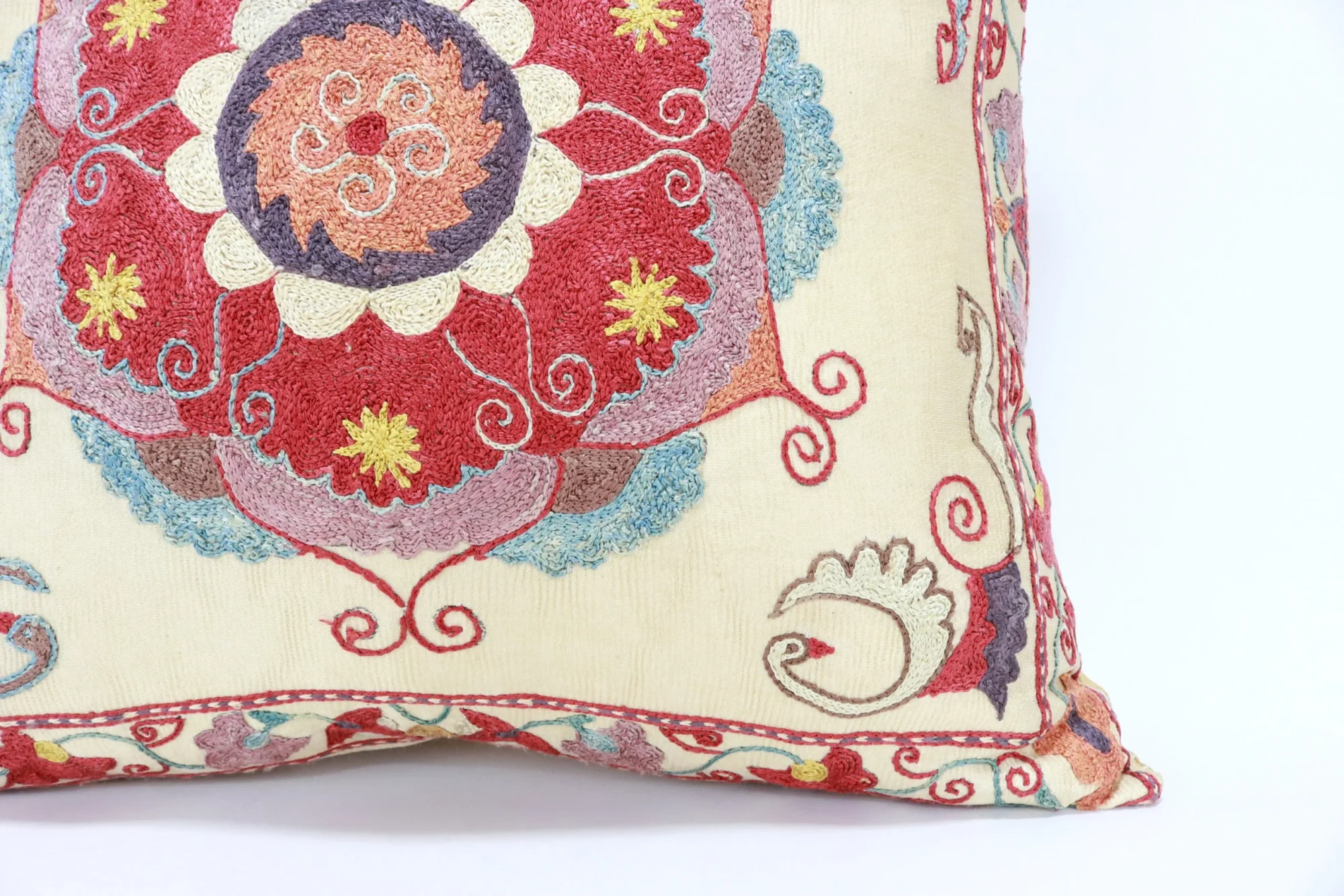 Suzani Pillow Uzbek Embroidery,Suzani 16 x 16 Throw Pillow, Suzani Cushion Cover,Suzani Pillow Cover,Hand Embroidery Suzani Pillow,Best Sale