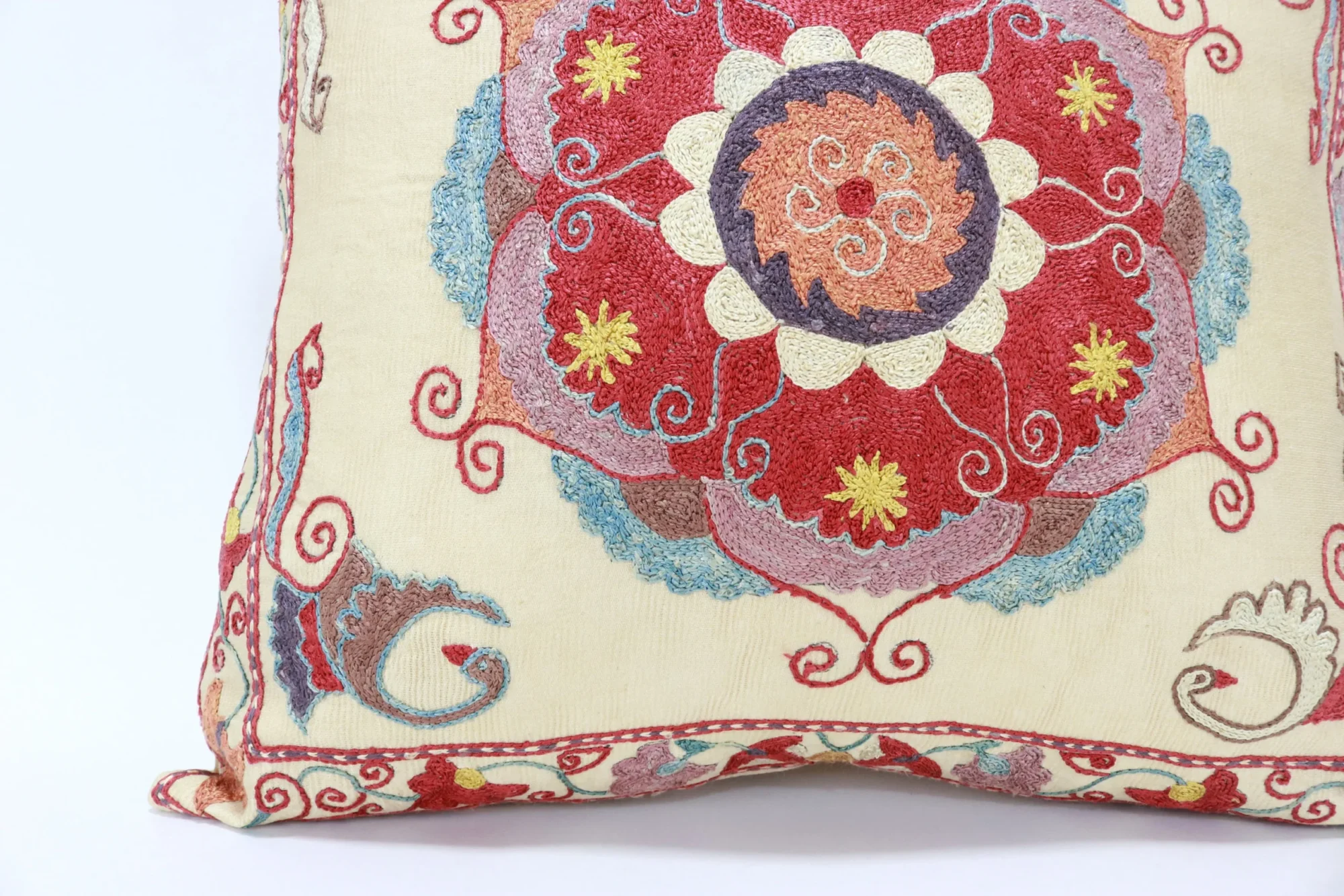 Suzani Pillow Uzbek Embroidery,Suzani 16 x 16 Throw Pillow, Suzani Cushion Cover,Suzani Pillow Cover,Hand Embroidery Suzani Pillow,Best Sale