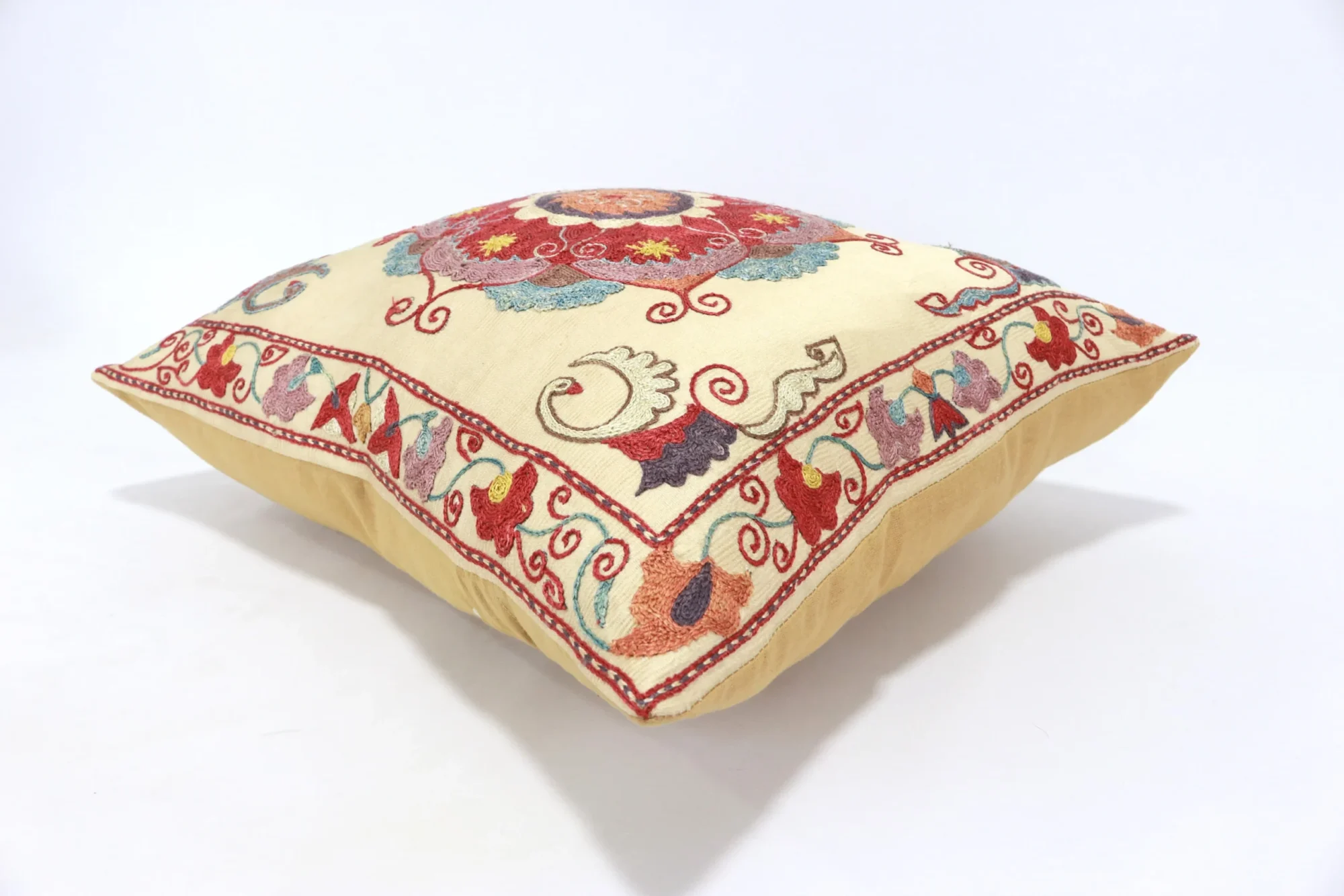 Suzani Pillow Uzbek Embroidery,Suzani 16 x 16 Throw Pillow, Suzani Cushion Cover,Suzani Pillow Cover,Hand Embroidery Suzani Pillow,Best Sale