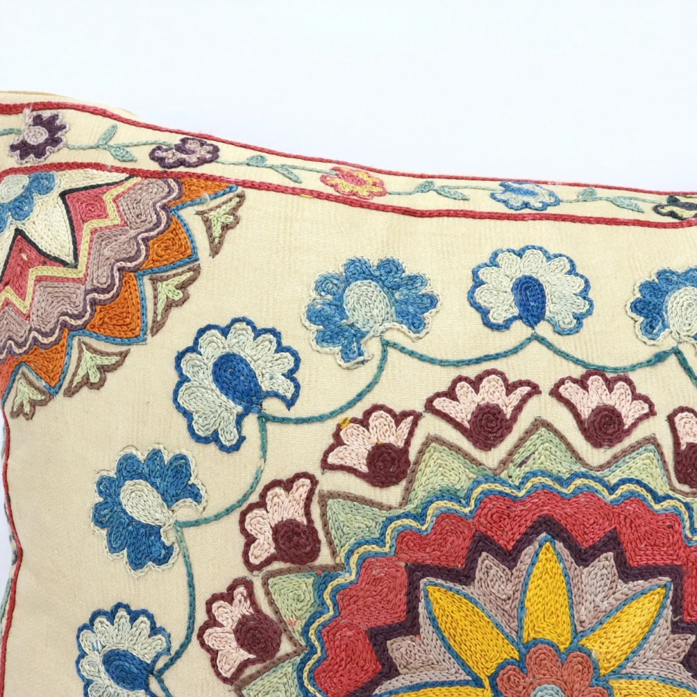 Suzani Pillow Uzbek Embroidery,Suzani 16 x 16 Throw Pillow, Suzani Cushion Cover,Suzani Pillow Cover,Hand Embroidery Suzani Pillow,Best Sale