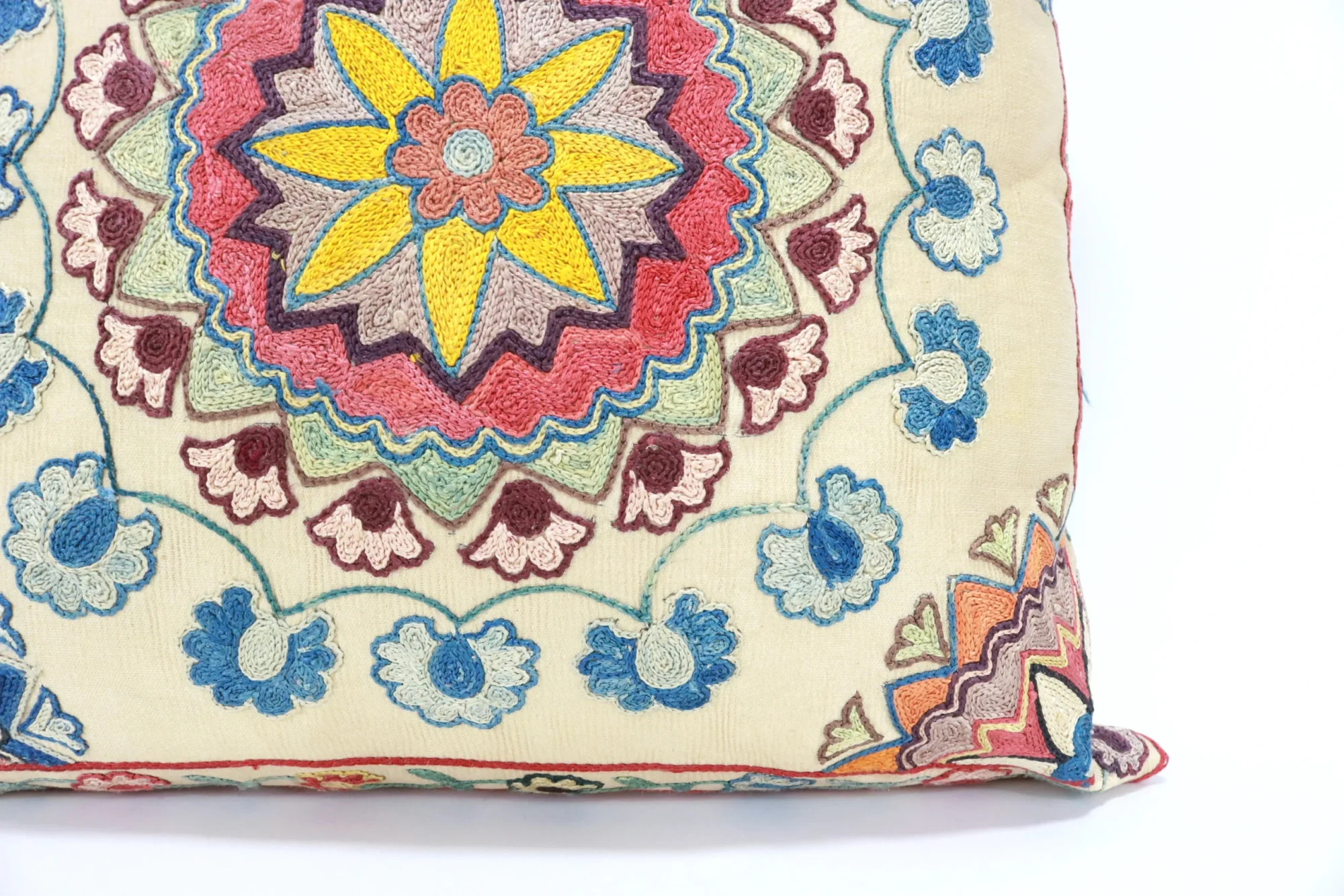 Suzani Pillow Uzbek Embroidery,Suzani 16 x 16 Throw Pillow, Suzani Cushion Cover,Suzani Pillow Cover,Hand Embroidery Suzani Pillow,Best Sale