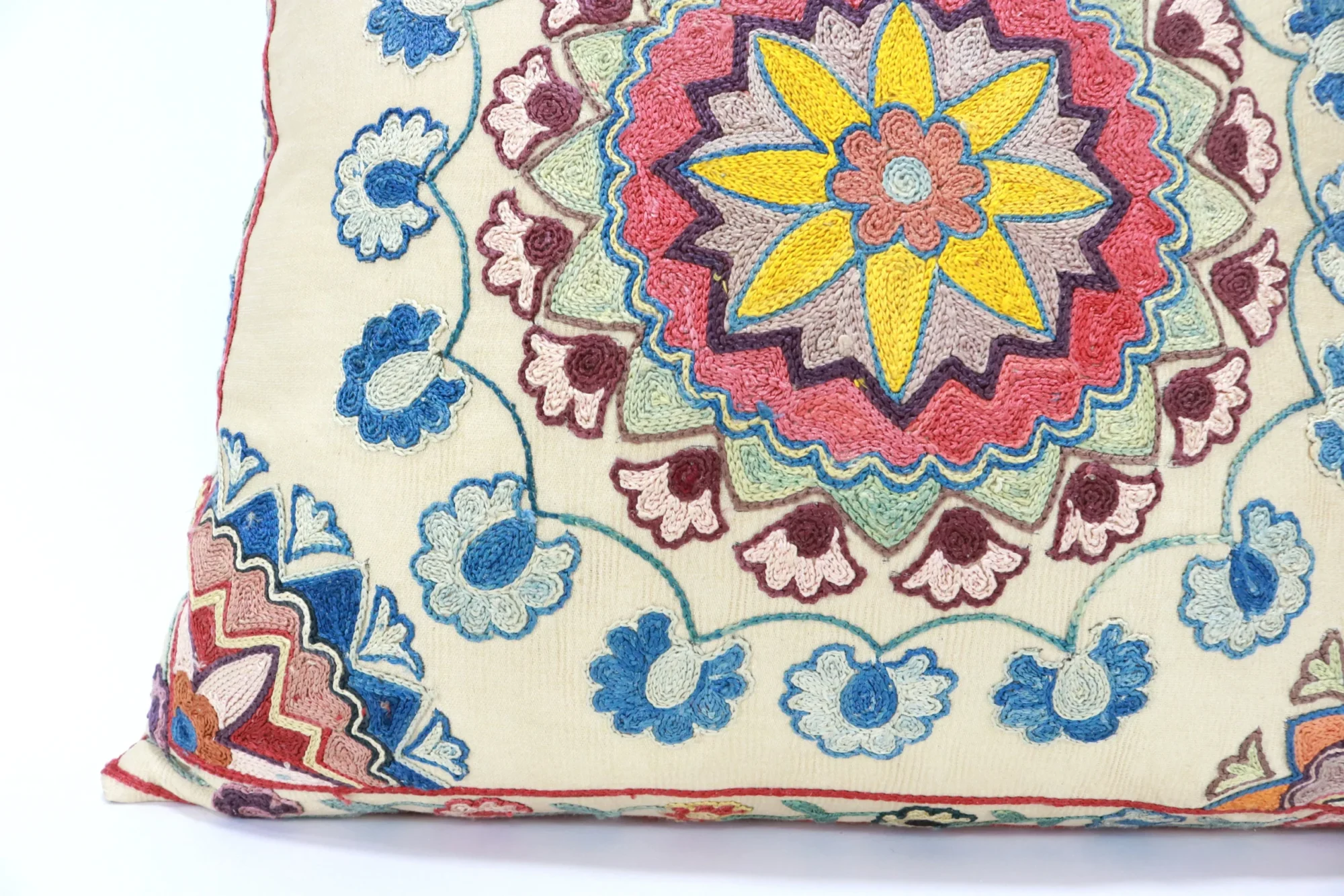 Suzani Pillow Uzbek Embroidery,Suzani 16 x 16 Throw Pillow, Suzani Cushion Cover,Suzani Pillow Cover,Hand Embroidery Suzani Pillow,Best Sale