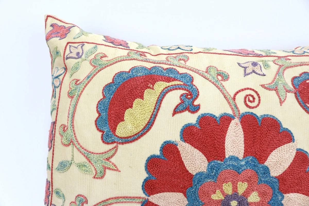 Suzani Pillow Uzbek Embroidery,Suzani 16 x 16 Throw Pillow, Suzani Cushion Cover,Suzani Pillow Cover,Hand Embroidery Suzani Pillow,Best Sale