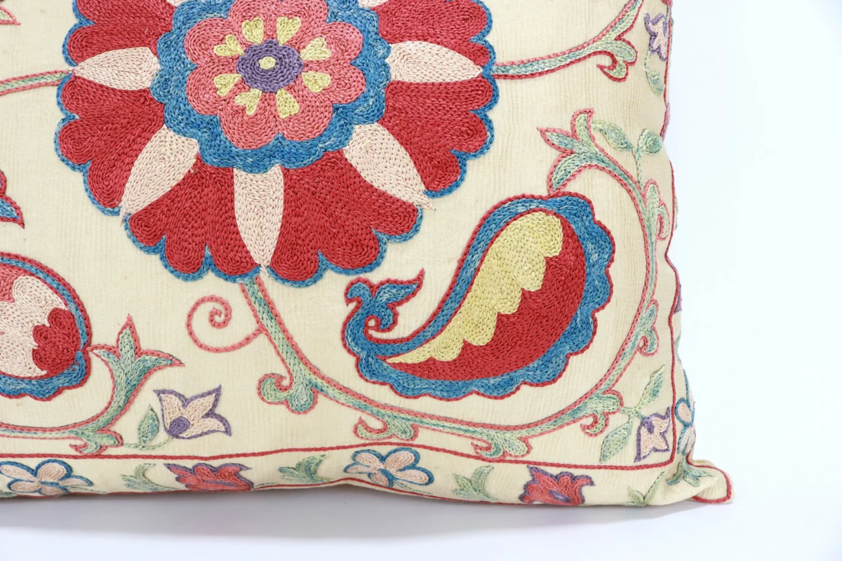 Suzani Pillow Uzbek Embroidery,Suzani 16 x 16 Throw Pillow, Suzani Cushion Cover,Suzani Pillow Cover,Hand Embroidery Suzani Pillow,Best Sale