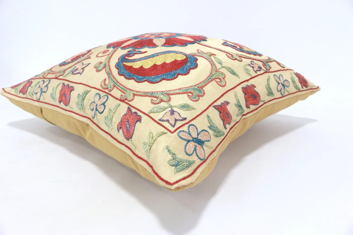 Suzani Pillow Uzbek Embroidery,Suzani 16 x 16 Throw Pillow, Suzani Cushion Cover,Suzani Pillow Cover,Hand Embroidery Suzani Pillow,Best Sale