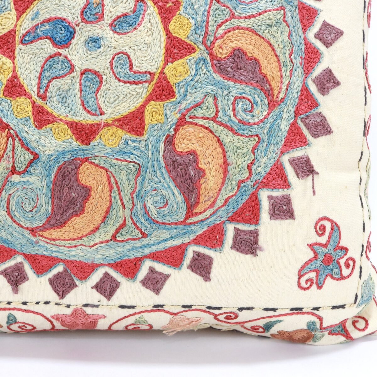Suzani Pillow Uzbek Embroidery,Suzani 16 x 16 Throw Pillow, Suzani Cushion Cover,Suzani Pillow Cover,Hand Embroidery Suzani Pillow,Best Sale