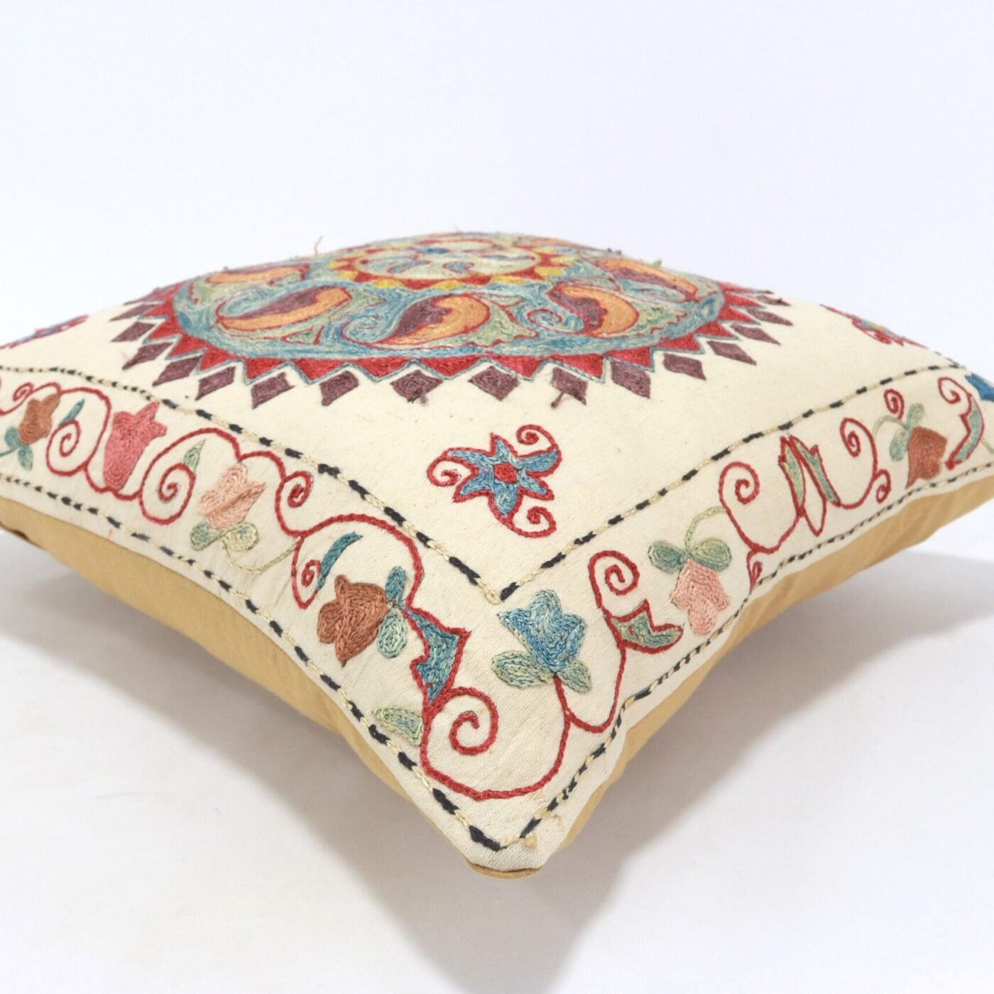 Suzani Pillow Uzbek Embroidery,Suzani 16 x 16 Throw Pillow, Suzani Cushion Cover,Suzani Pillow Cover,Hand Embroidery Suzani Pillow,Best Sale