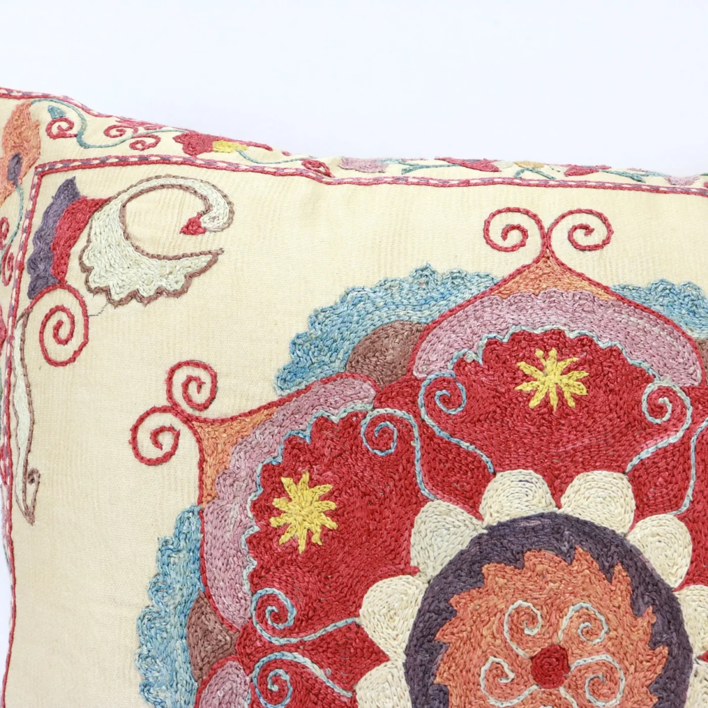 Suzani Pillow Uzbek Embroidery,Suzani 16 x 16 Throw Pillow, Suzani Cushion Cover,Suzani Pillow Cover,Hand Embroidery Suzani Pillow,Best Sale