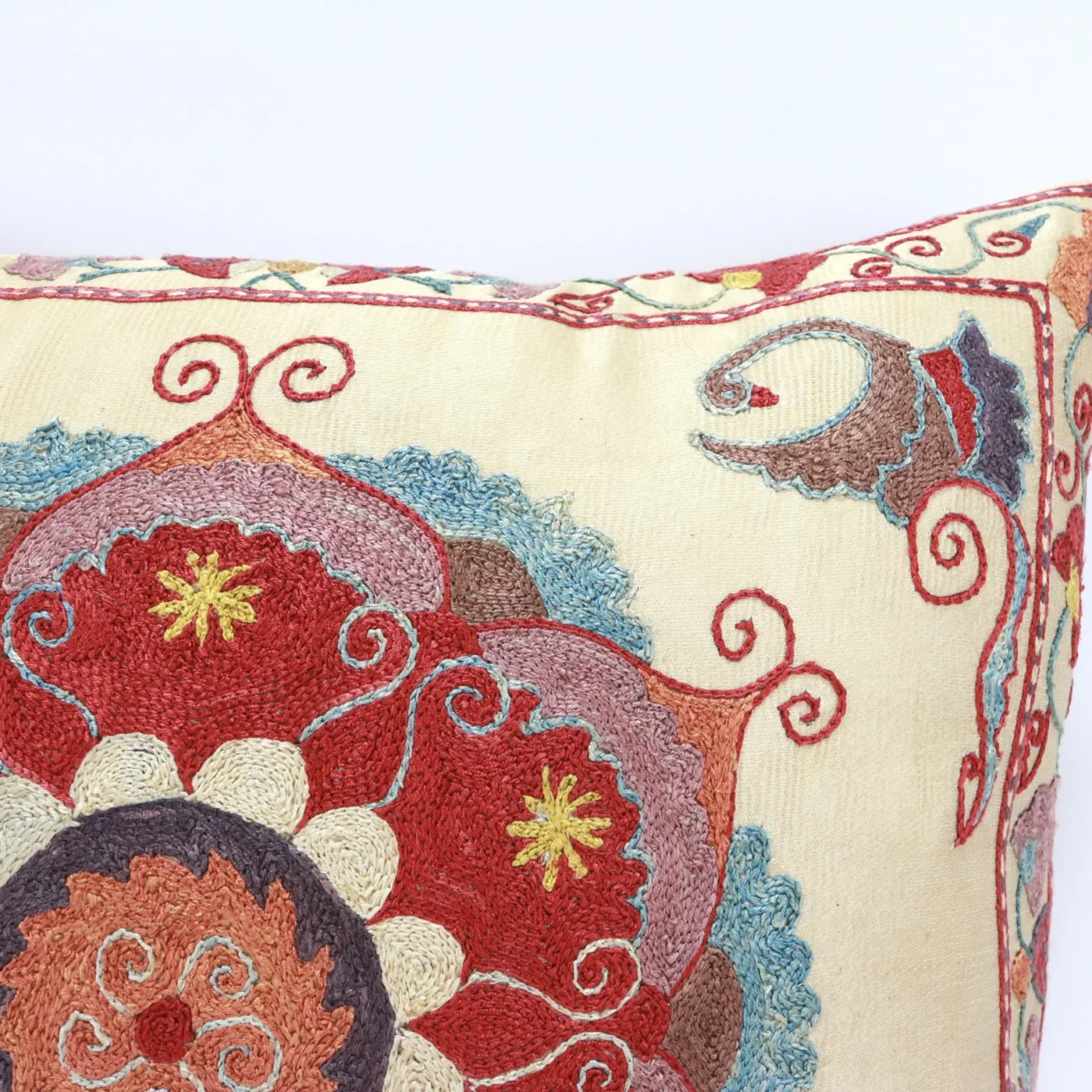 Suzani Pillow Uzbek Embroidery,Suzani 16 x 16 Throw Pillow, Suzani Cushion Cover,Suzani Pillow Cover,Hand Embroidery Suzani Pillow,Best Sale