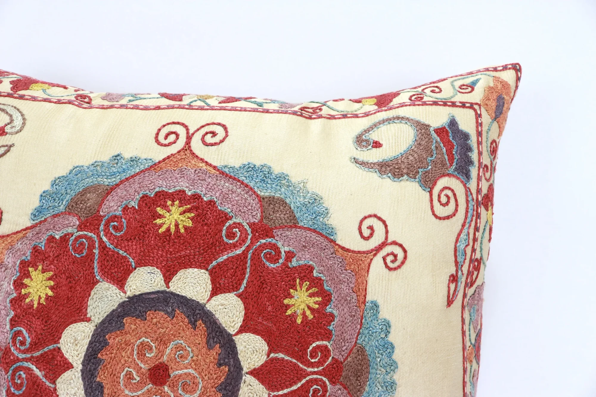 Suzani Pillow Uzbek Embroidery,Suzani 16 x 16 Throw Pillow, Suzani Cushion Cover,Suzani Pillow Cover,Hand Embroidery Suzani Pillow,Best Sale
