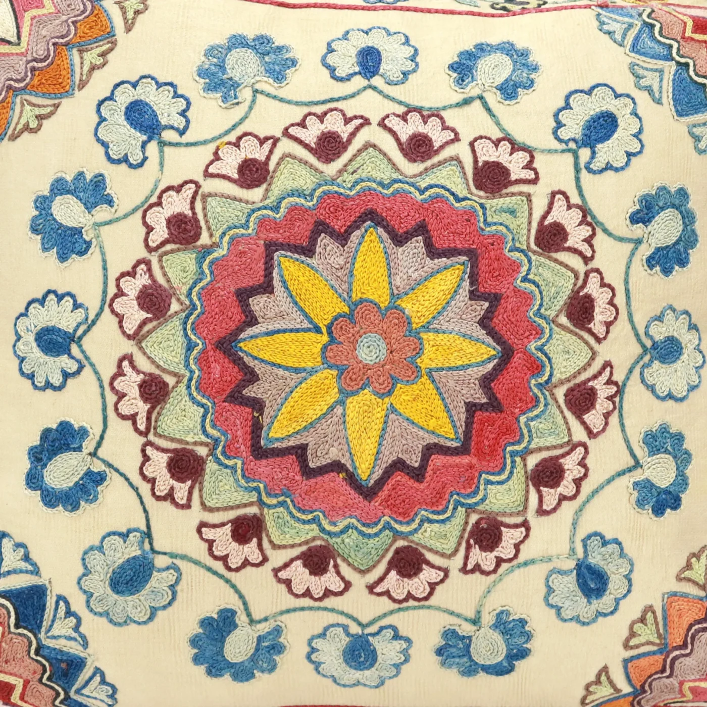 Suzani Pillow Uzbek Embroidery,Suzani 16 x 16 Throw Pillow, Suzani Cushion Cover,Suzani Pillow Cover,Hand Embroidery Suzani Pillow,Best Sale