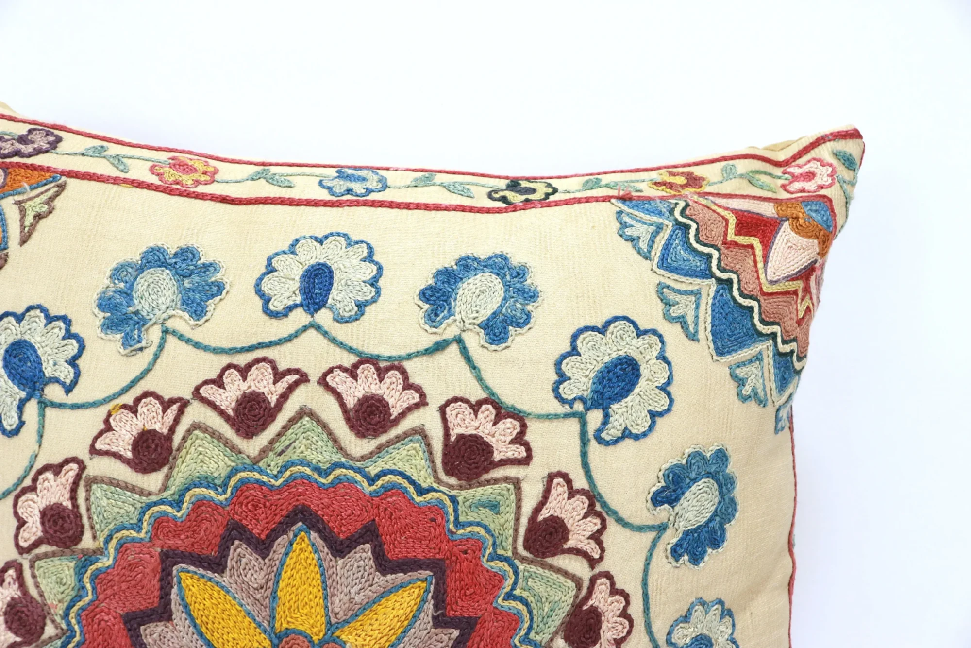 Suzani Pillow Uzbek Embroidery,Suzani 16 x 16 Throw Pillow, Suzani Cushion Cover,Suzani Pillow Cover,Hand Embroidery Suzani Pillow,Best Sale