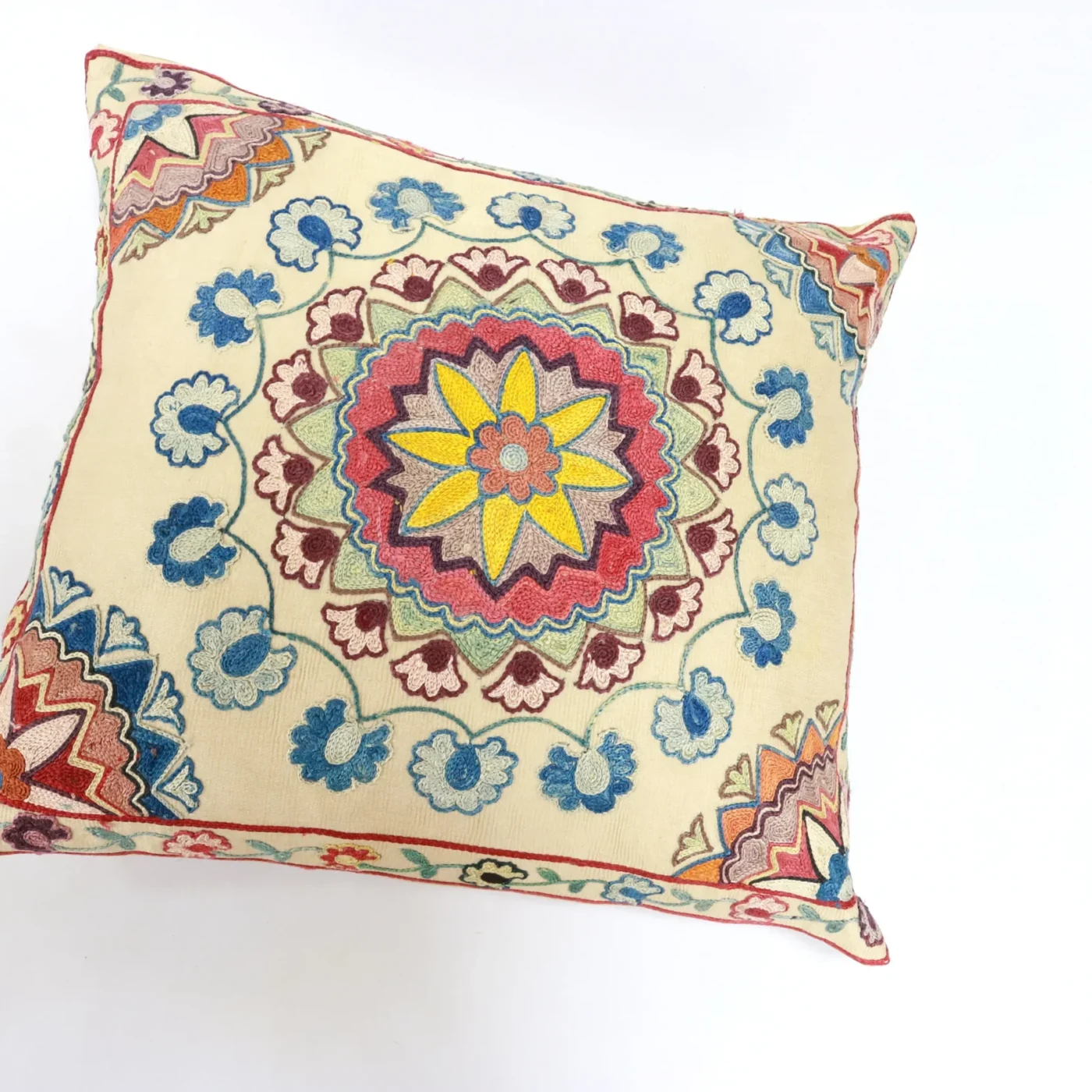 Suzani Pillow Uzbek Embroidery,Suzani 16 x 16 Throw Pillow, Suzani Cushion Cover,Suzani Pillow Cover,Hand Embroidery Suzani Pillow,Best Sale