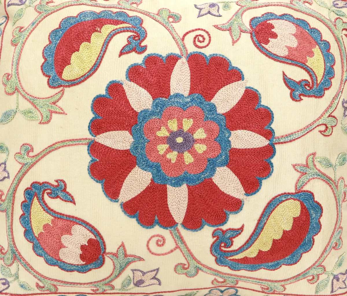 Suzani Pillow Uzbek Embroidery,Suzani 16 x 16 Throw Pillow, Suzani Cushion Cover,Suzani Pillow Cover,Hand Embroidery Suzani Pillow,Best Sale