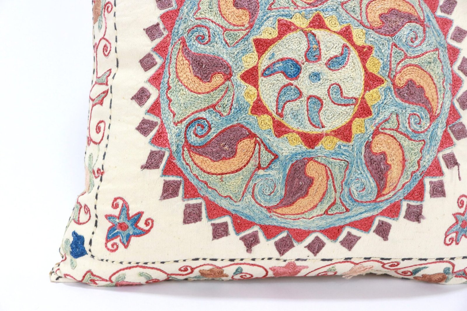 Suzani Pillow Uzbek Embroidery,Suzani 16 x 16 Throw Pillow, Suzani Cushion Cover,Suzani Pillow Cover,Hand Embroidery Suzani Pillow,Best Sale