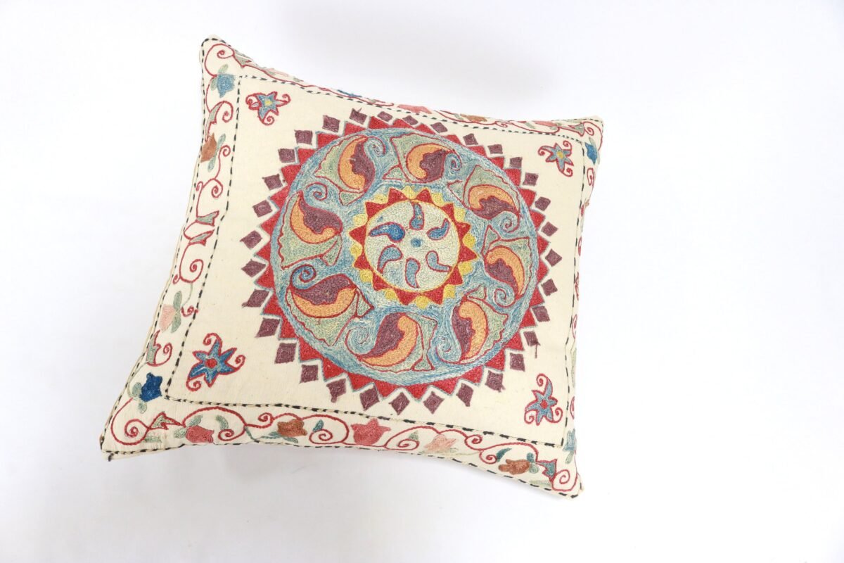 Suzani Pillow Uzbek Embroidery,Suzani 16 x 16 Throw Pillow, Suzani Cushion Cover,Suzani Pillow Cover,Hand Embroidery Suzani Pillow,Best Sale