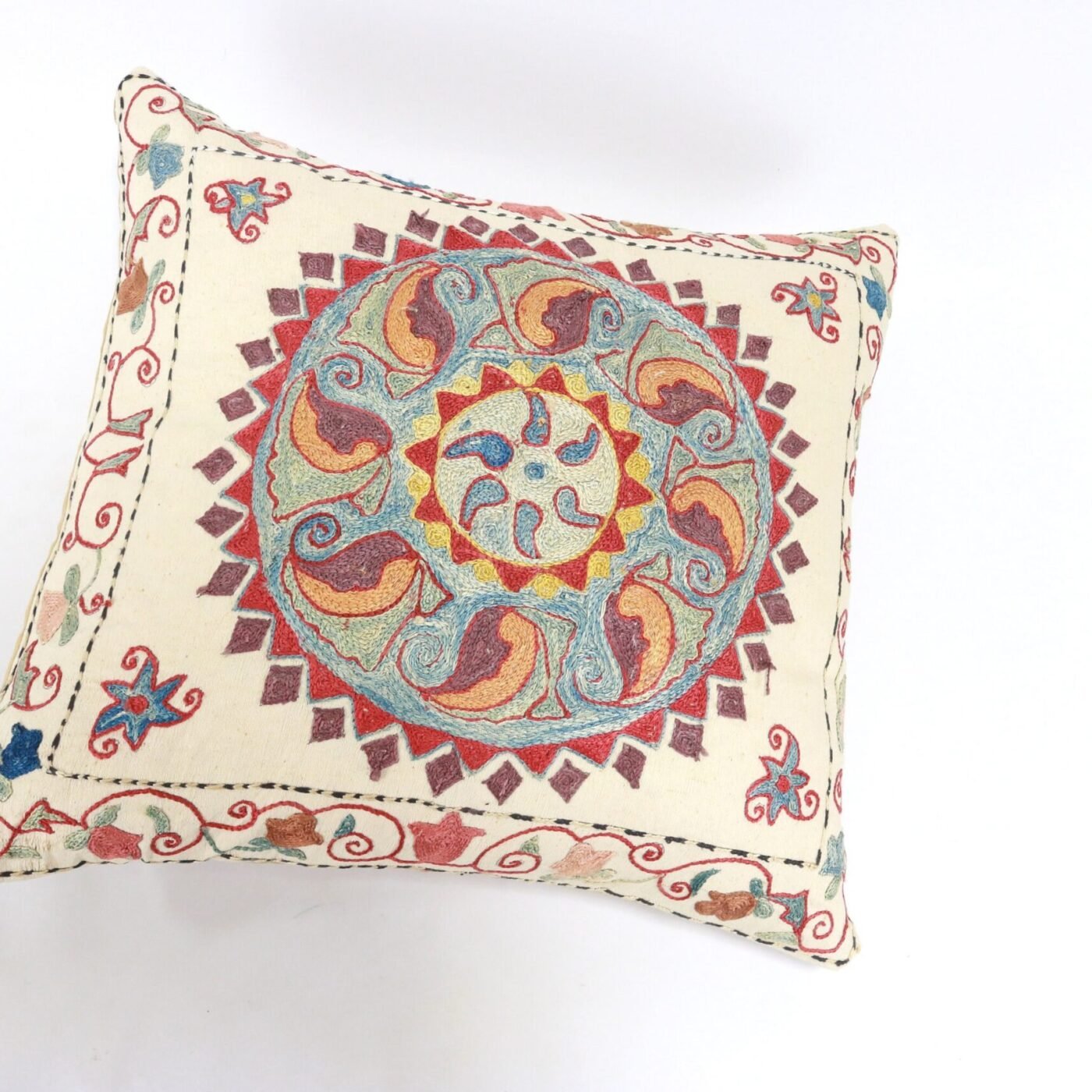 Suzani Pillow Uzbek Embroidery,Suzani 16 x 16 Throw Pillow, Suzani Cushion Cover,Suzani Pillow Cover,Hand Embroidery Suzani Pillow,Best Sale