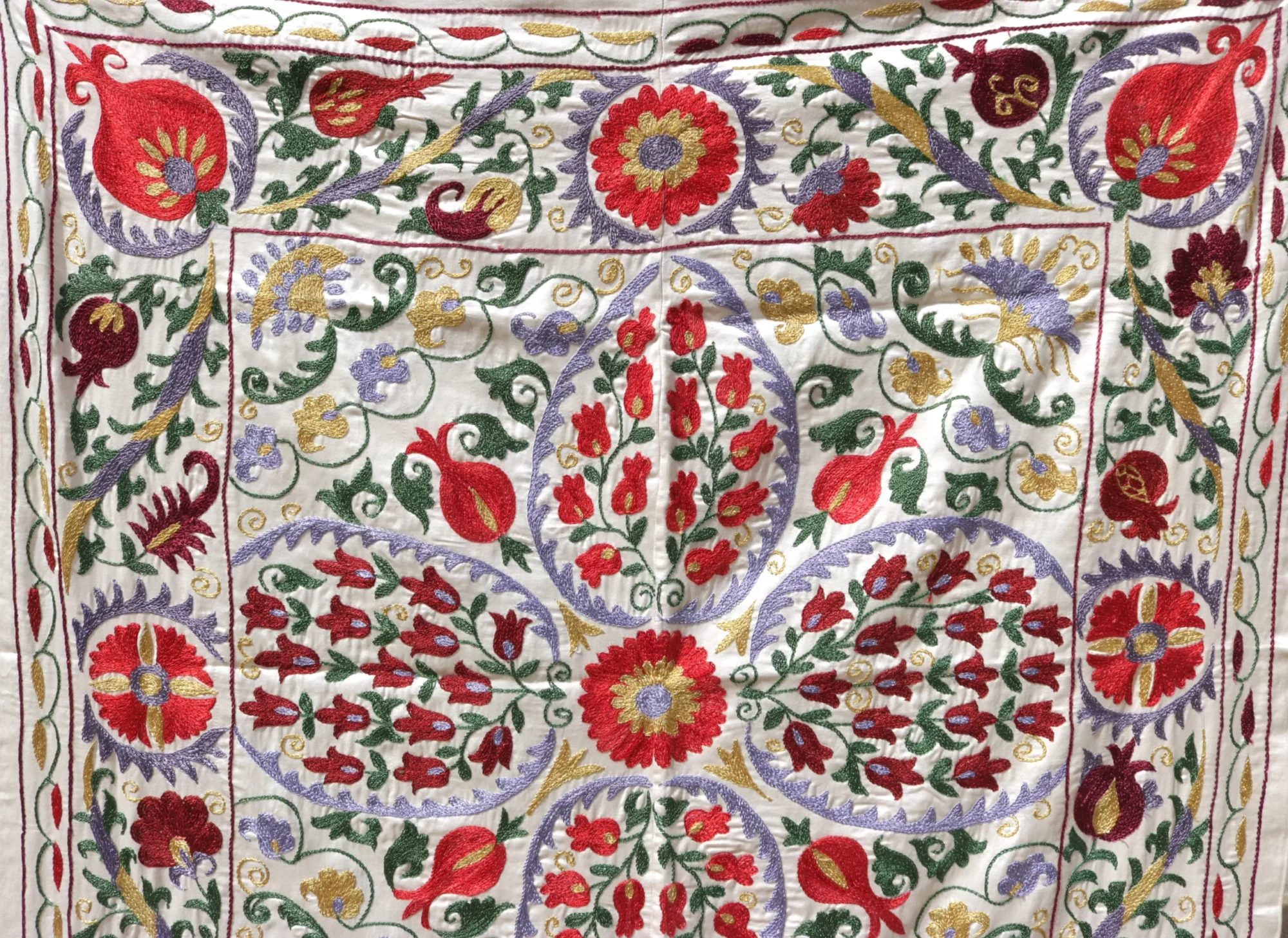 il_fullxfull.5865437564_3y28 Silk Suzani Clasic Uzbek embroidery,Suzani Fabric Suzani Wall Hanging, Bedspread, Bed cover, Wall hanging, Wall Decor fabric, Tablecloth
